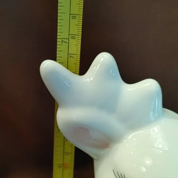 Vintage Ceramic Quilted White Deer Reindeer Planter Vase - Picture 9 of 10